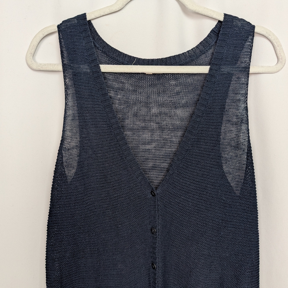 Eileen Fisher Linen Knit Vest - Picture 3 of 9